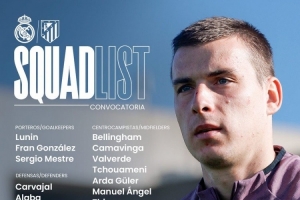 皇马德比战大名单：姆巴佩、贝林、卡雷拉斯在列，库尔图瓦伤缺